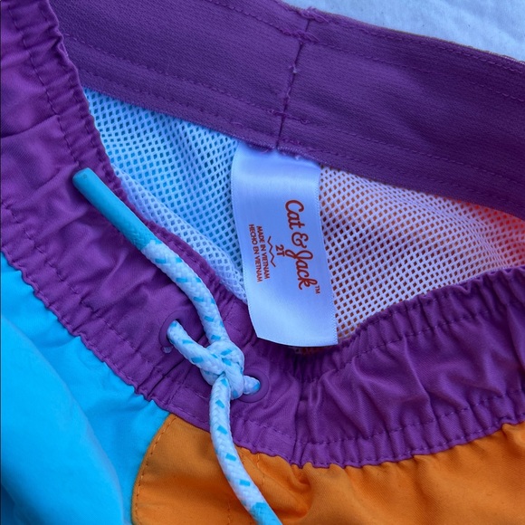 Cat & Jack Kids Two-Tone Shorts - Blue and Orange - Picture 2 of 4